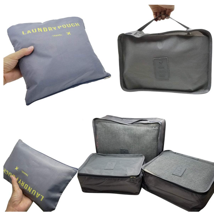 6 Pk. Luggage Travel Storage Bags ***Multiple Colors