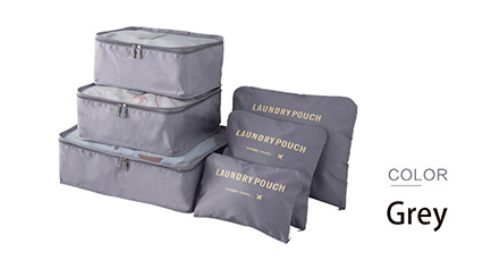 6 Pk. Luggage Travel Storage Bags ***Multiple Colors