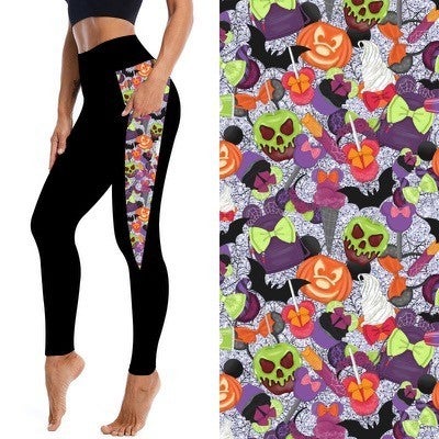 Halloween Magical Snacks Leggings with Pockets