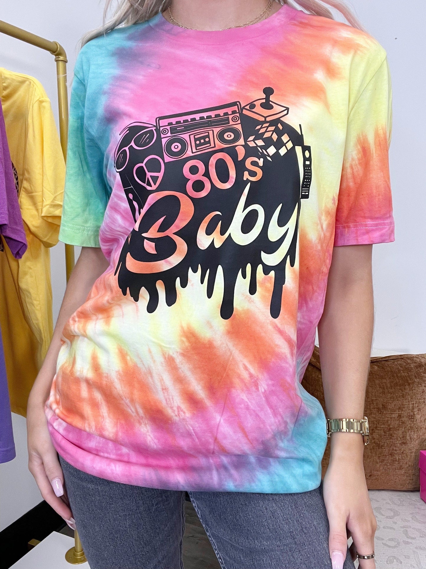 80s Baby Tie Dye Graphic Tee