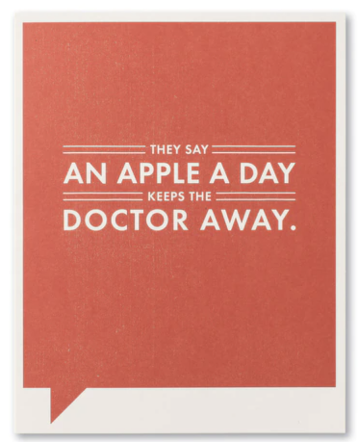 An Apple A Day card