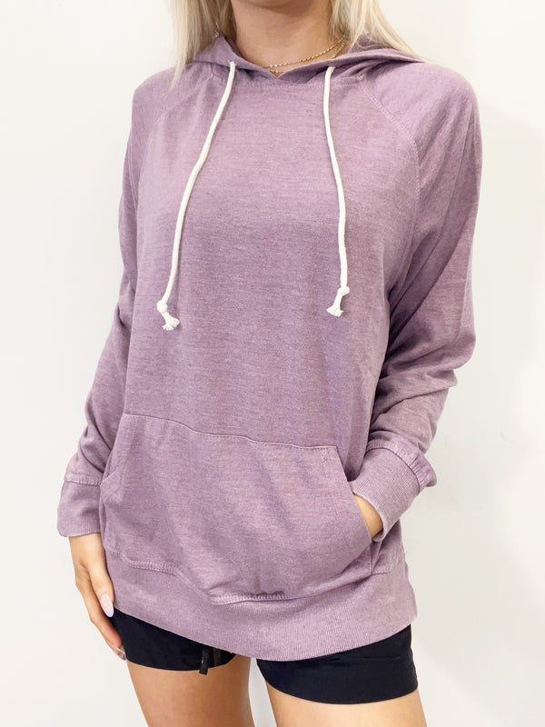 Custom Purple Mineral Wash Hoodie