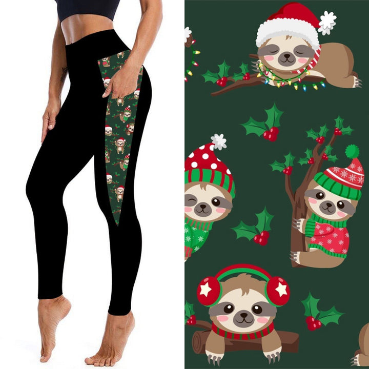 Eat, Sleep, Be Merry Kids' Leggings with Pockets