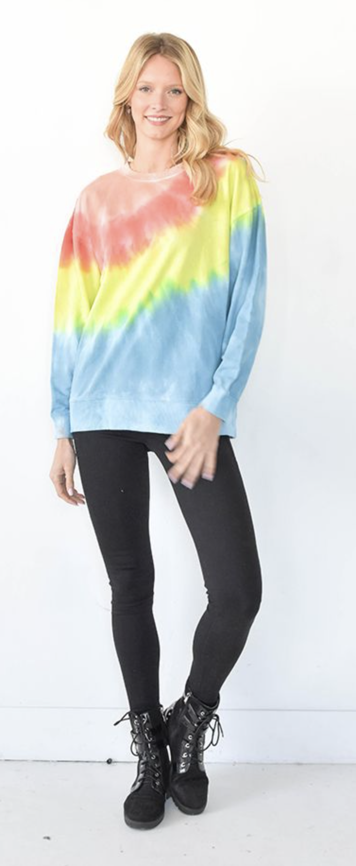 Custom Rainbow Crew Neck Sweatshirt