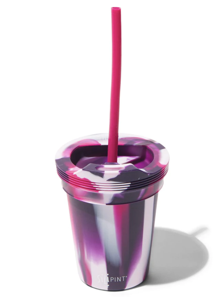 Silipint Kids 8oz Tumbler with straw & lid-Coral Reef