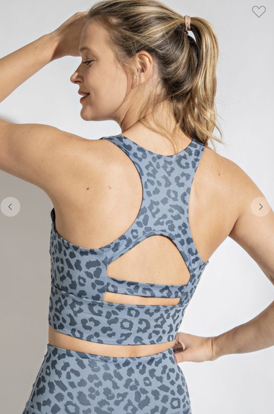 Chambray Leopard Chintz, Double Layered Racerback Butter